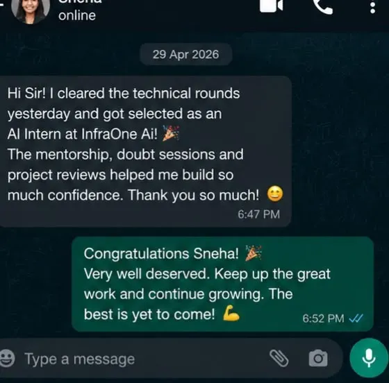 infraone student whatsapp review